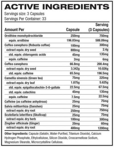 Muscletech Performance Series Hydroxycut Hardcore Next Gen Capsules