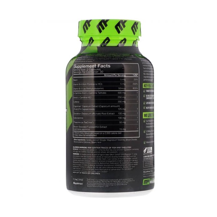 MUSCLEPHARM SHRED SPORT CAPS|Probuilder