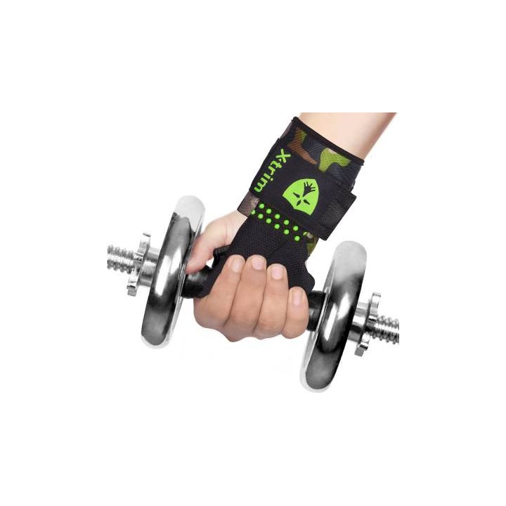 XTRIM Durafit Weightlifting Spotted Extra Grip Deadlift Wraps | ProBuilder