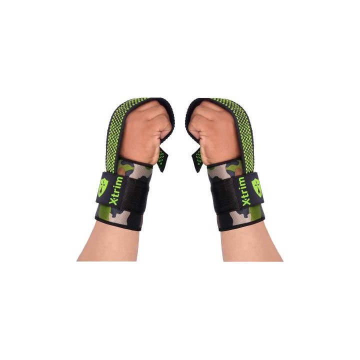 XTRIM Durafit Weightlifting Spotted Extra Grip Deadlift Wraps | ProBuilder