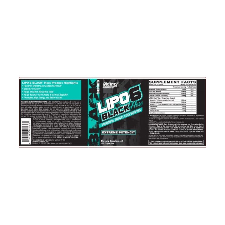Nutrex Lipo 6 Black Hers Ultra Concentrate