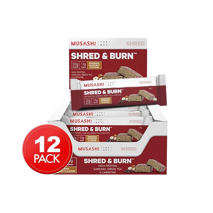 Musashi Shred And Burn Protein Bars