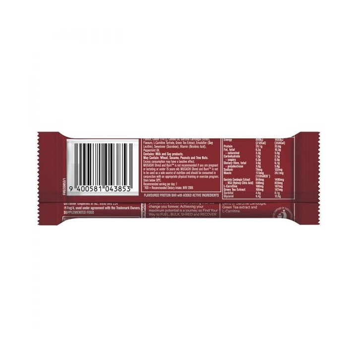 Musashi Shred And Burn Protein Bars