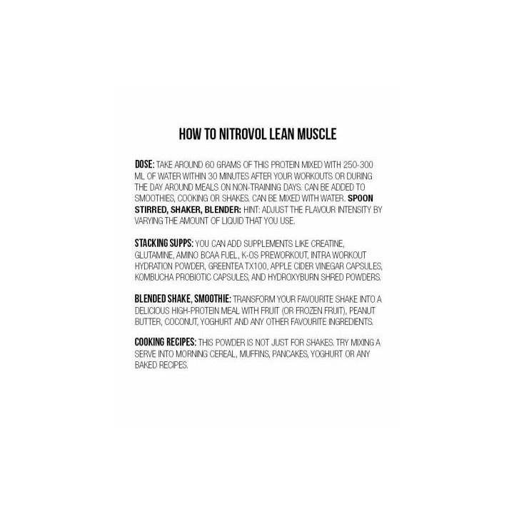 BSC Nitrovol Lean Muscle 1.5KG-3KG