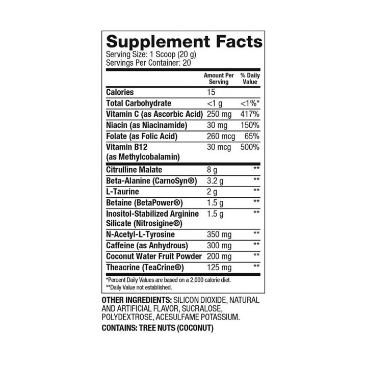 Dymatize Pre WO- Sweet Cherry Lime Flavour