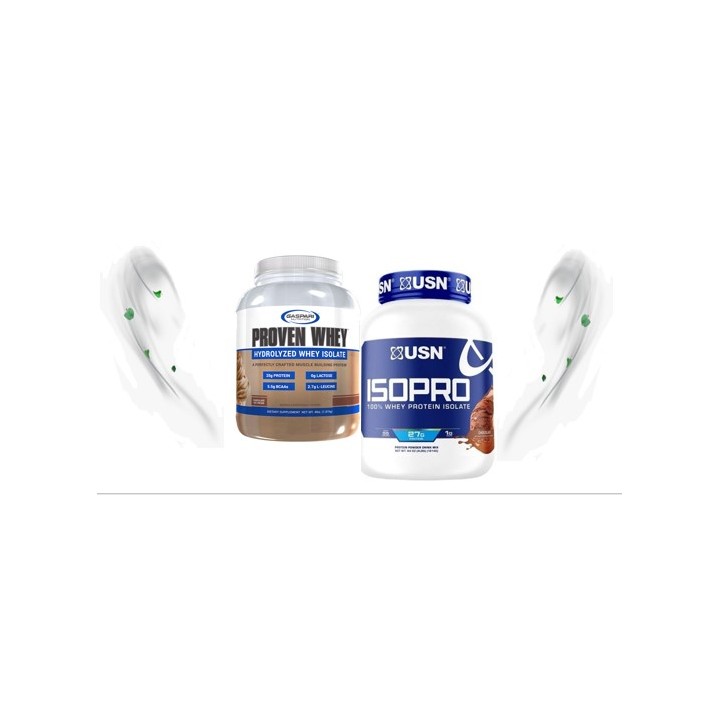 Double Dose- Gaspari Proven Whey Isolate &amp; USN ISOPRO Zero Lactose