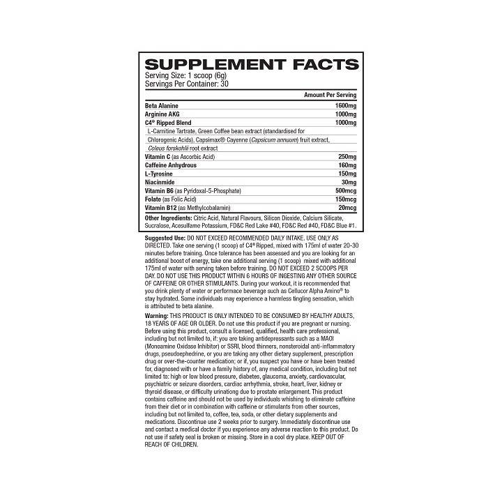 Cellucor C4 Ripped | Cellucor C4 Pre-Workout | Probuilder