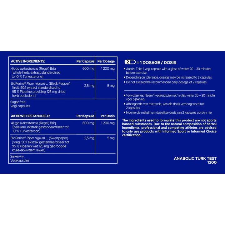 USN Nutrition Anabolic Turk Test 1200