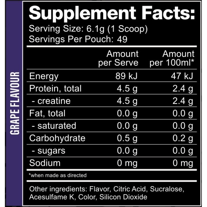 Pack Nutrition Flavoured Creatine Monohydrate 300g | Probuilder