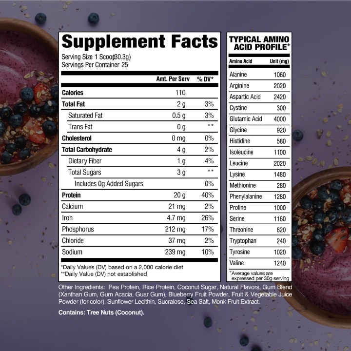 RAW Nutrition Vegan Protein Acai Bowl | ProBuilder NZ