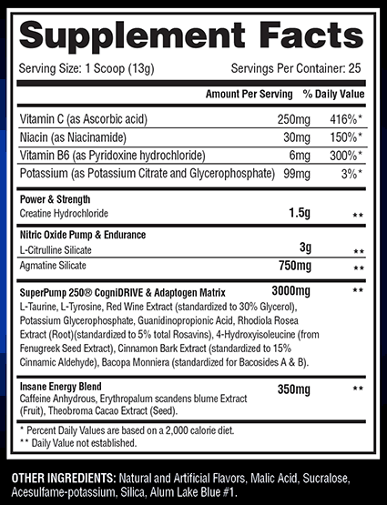 GASPARI NUTRITION SUPERPUMP250