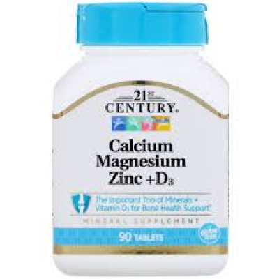 21st Century Calcium Magnesium Zinc+D3 Caps