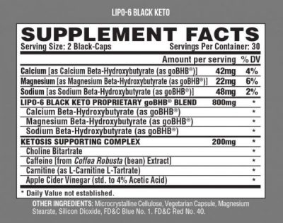 NUTREX LIPO6 BLACK KETO CAPS