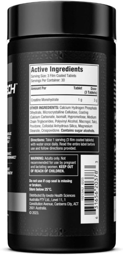 MUSCLETECH PLATINUM CREATINE 2500 120 TABLETS - Image 2