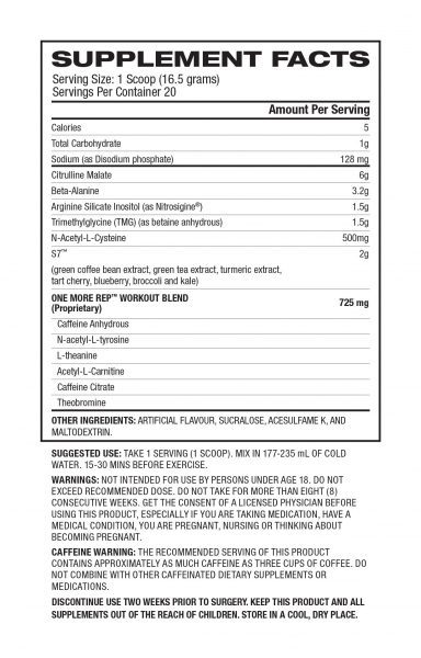 BPI Sports - One More Rep Pre Work-out - Image 2