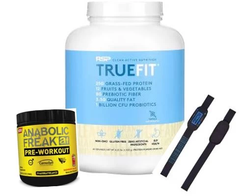 TakeItAll Deal -RSP True Whey+Anabolic Freak AF Pre+Weightlifting Wraps