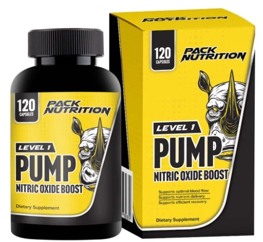 Pack Nutrition Level 1 Pump Nitric Oxide Pills 120 Capsules
