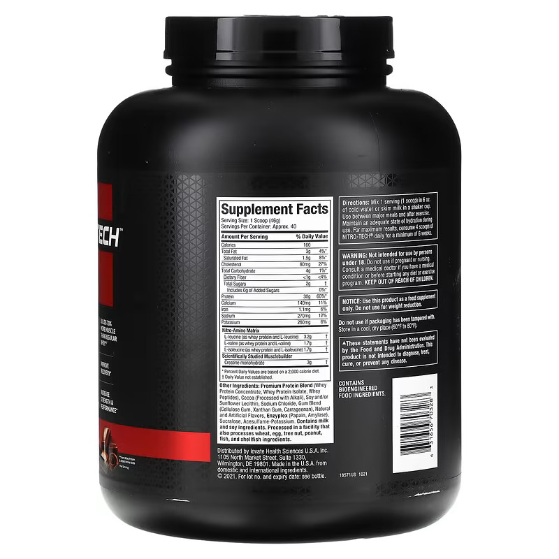 Muscletech Nitrotech Whey Protein - 4 lbs - Image 2