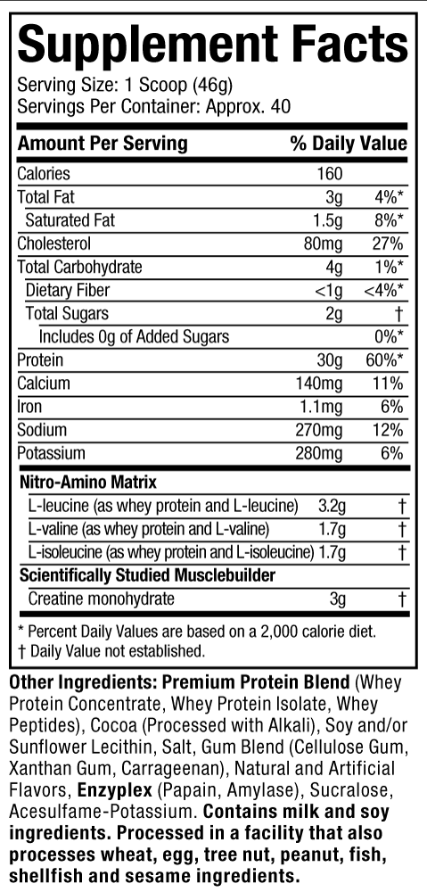 Muscletech Nitrotech Whey Protein - 4 lbs - Image 3