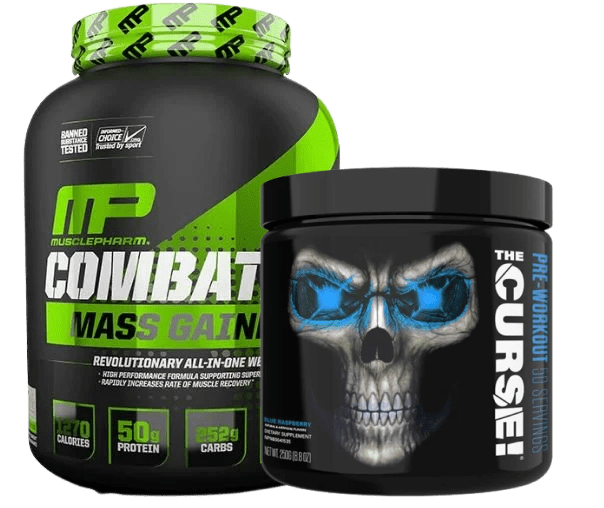 Complete Combo Deal Musclepharm Gainer with Curse preworkout Probuilder