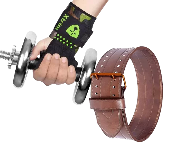 Gym Accessories Deal: Gym Leather Belt &  Deadlift Wraps