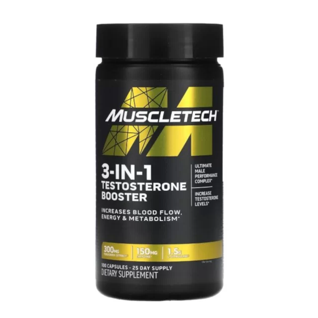 Muscletech 3-in-1 Testosterone Booster – 100 Capsules