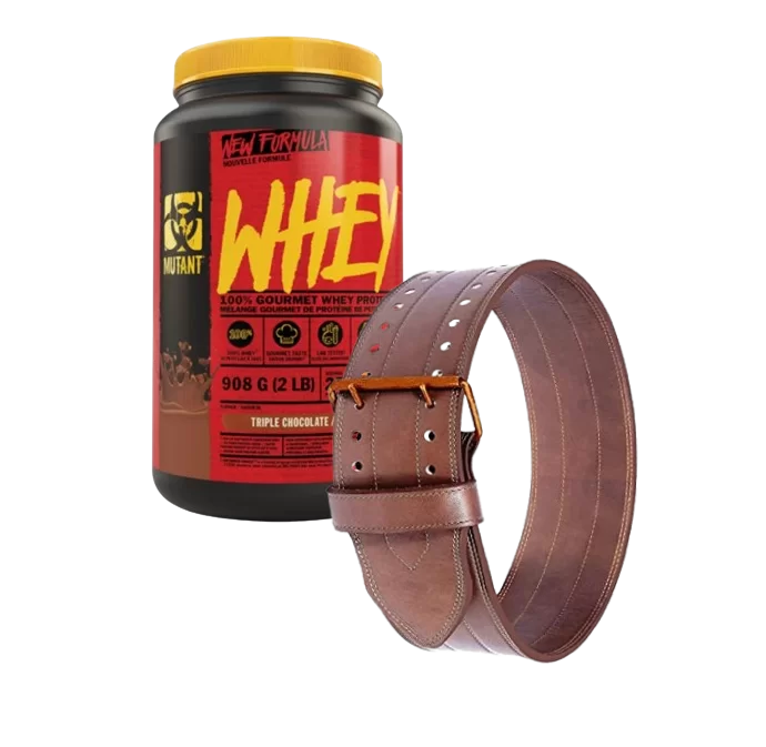 Combo Deal: Mutant Whey and Leather Gym belt