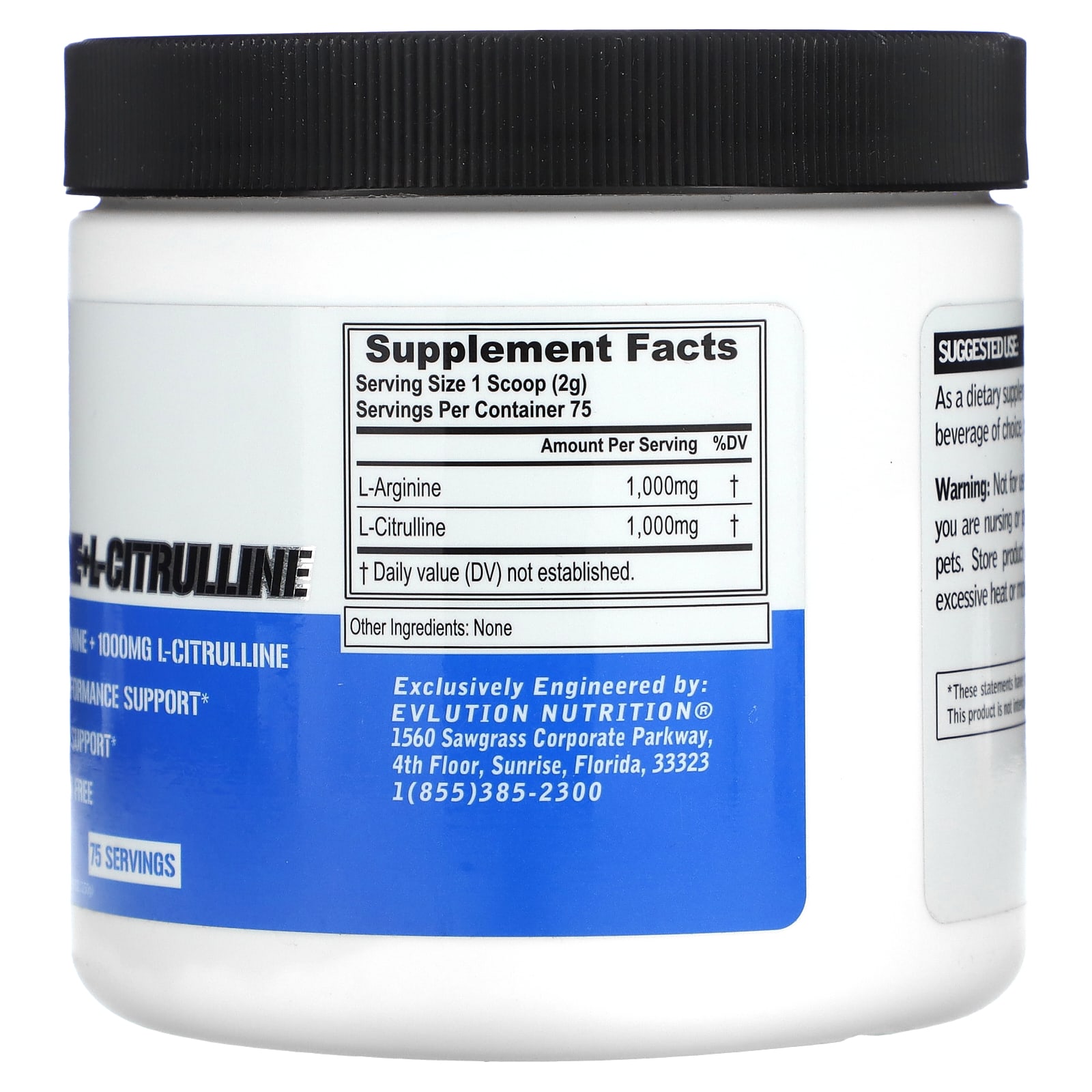 EVLution Nutrition, L-Arginine+l-Citrulline - Image 2