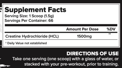 Thermal Labs Creatine Hydrochloride Powder - 100g - Image 2