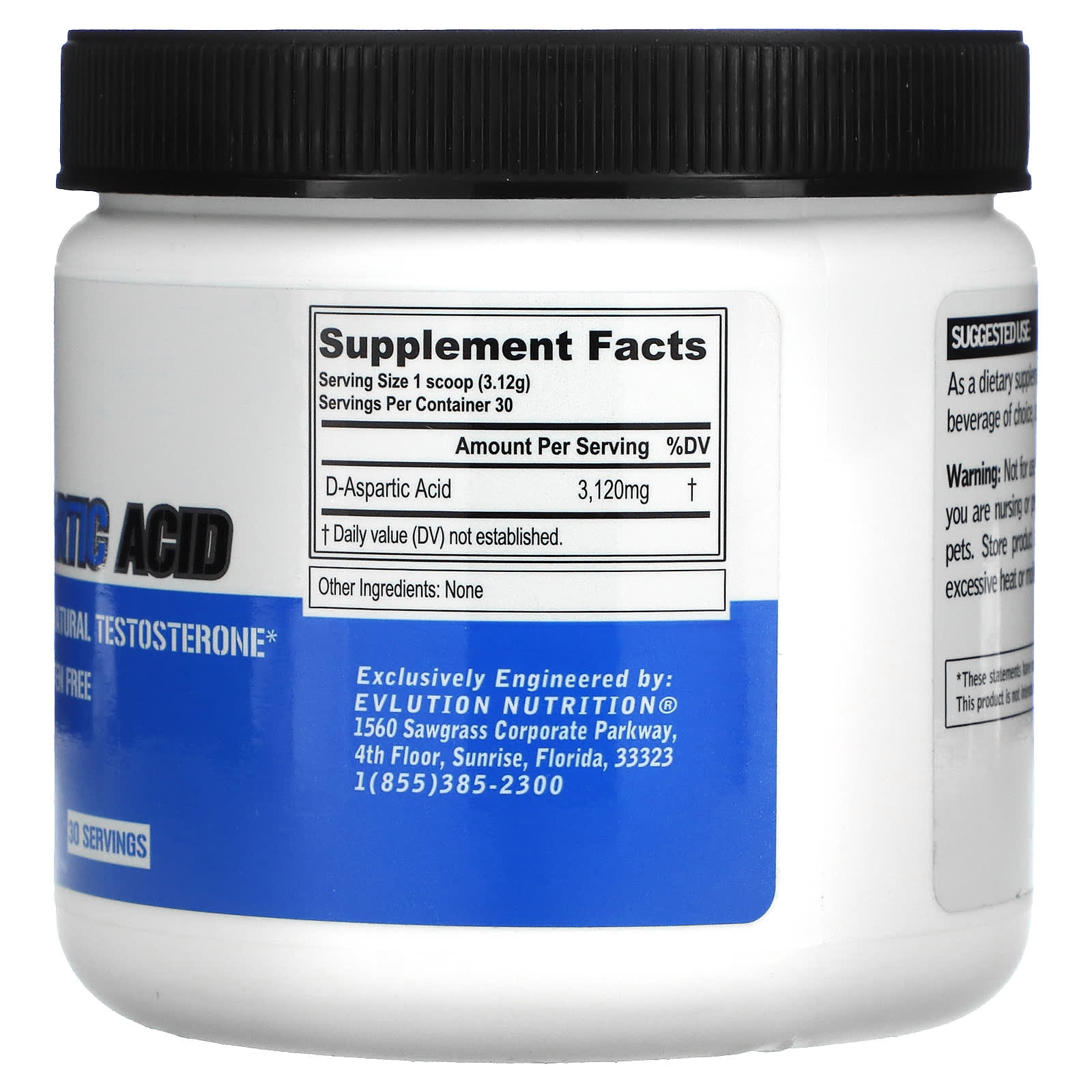 EVLution Nutrition, D-Aspartic Acid - Image 2