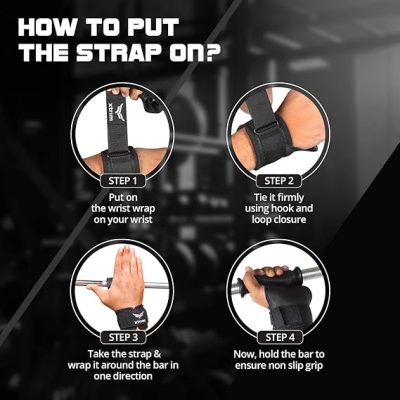 XTRIM Natural Leather Grips with Wrist Support for Palm &  Wrist Protection - Image 3