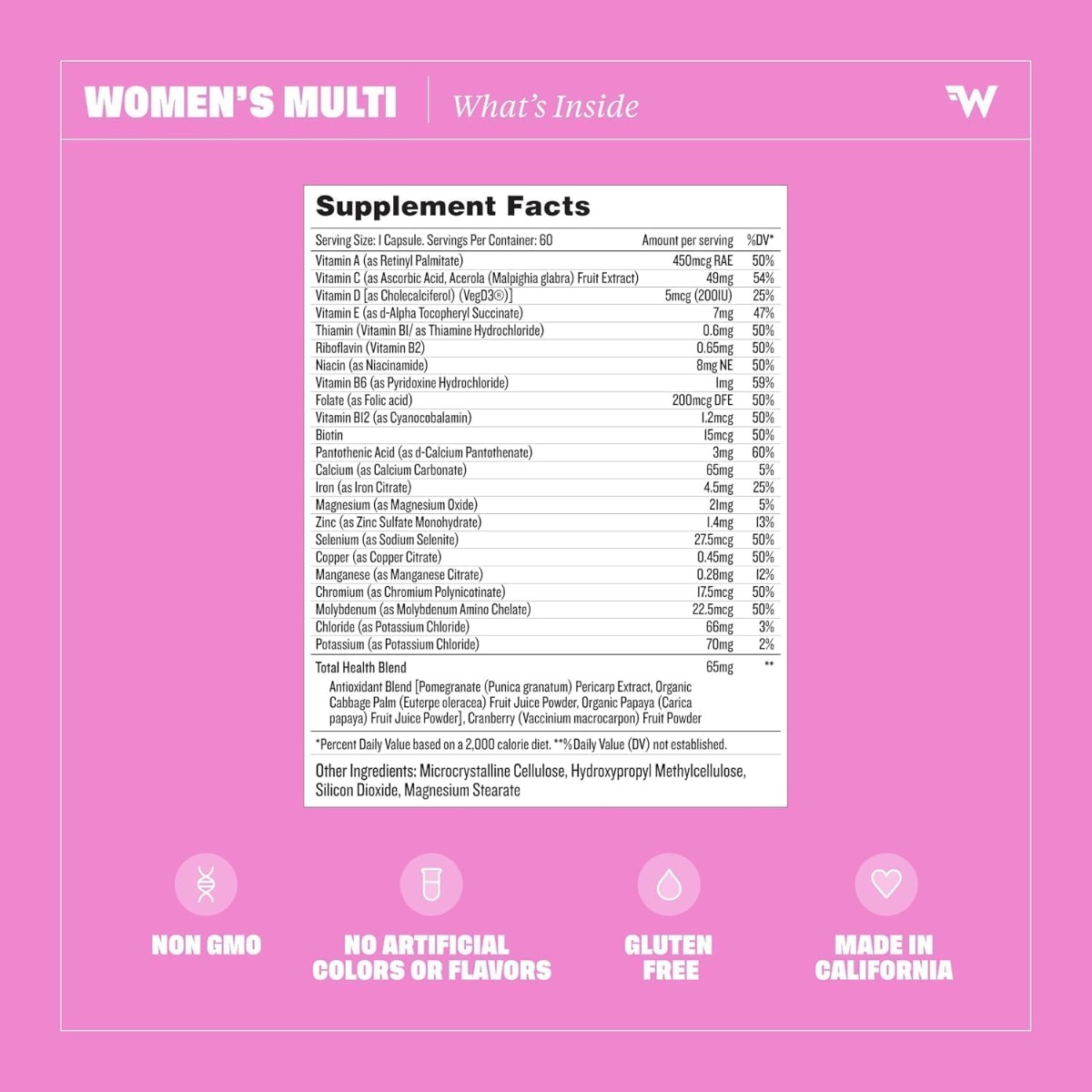Health By Habit Womens Multi 60 Capsules - Image 2