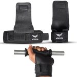 XTRIM Natural Leather Grips with Wrist Support for Palm &  Wrist Protection