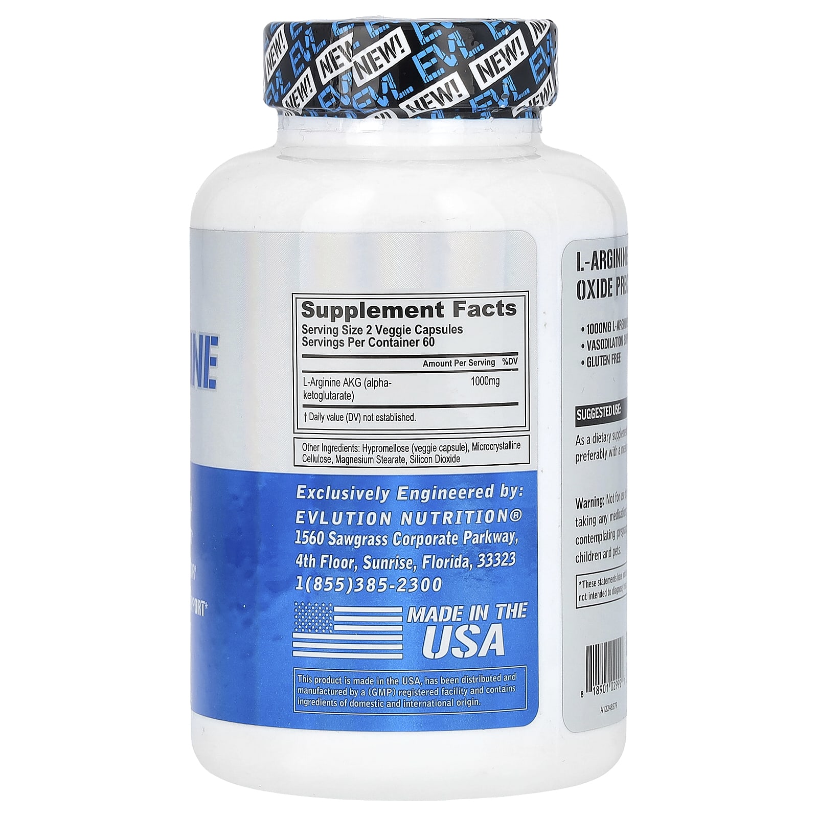 EVLution Nutrition, L-Arginine AKG - Image 2