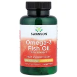 Swanson, Omega-3 Fish Oil with Vitamin D, Lemon, 60 Softgels