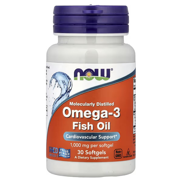NOW Foods Omega-3 Fish Oil- 30 Softgels