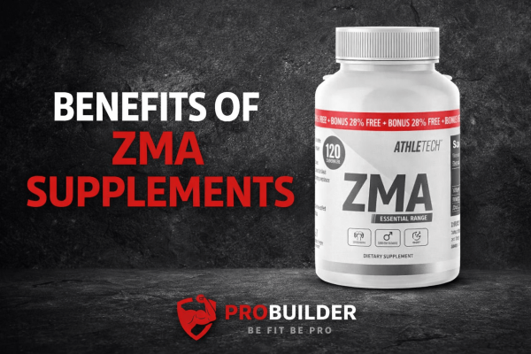 Athletech ZMA supplement bottle with zinc magnesium and vitamin B6