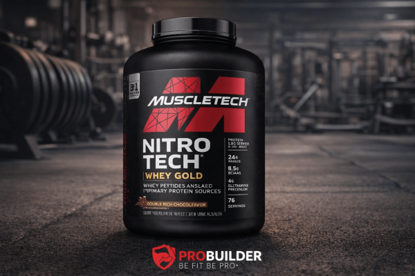 MuscleTech NitroTech Whey Gold protein powder for muscle recovery and strength