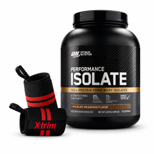 Optimum Nutrition Performance Isolate & Wrist Wraps Support Combo Pack