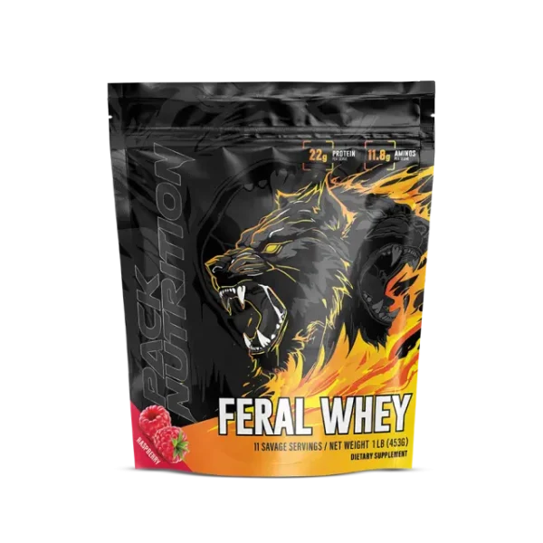 Pack Nutrition Feral Whey Protein & Ryse Loaded Pre-Workout Combo Pack with 5 DVST8 Energy Drink Cans - Image 2